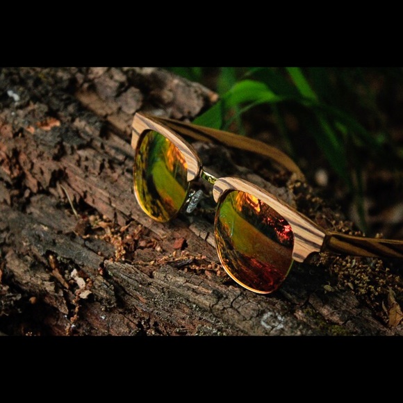 Handmade Zebra Wood Sunglasses-Polarized - Picture 2 of 5